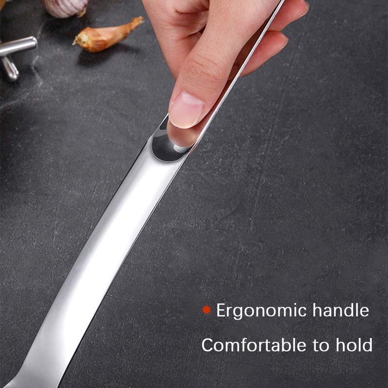 Hvanam Stainless Steel Oil Separator Soup Ladle Gravy Food Fat Separator Skimmer Spoon Grease Strainer Separater Hot Pot Oil Filter Spoon For Home Kitchen And Cooking,Soup Colander 12 Inch - Image 5